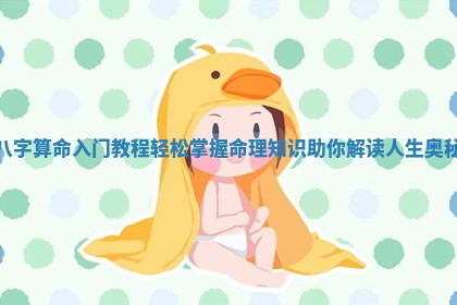 八字算命入门教程轻松掌握命理知识助你解读人生奥秘