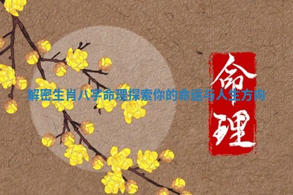 解密生肖八字命理探索你的命运与人生方向