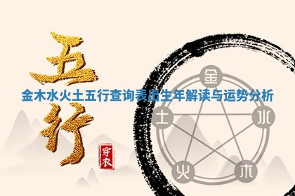 金木水火土五行查询表出生年解读与运势分析